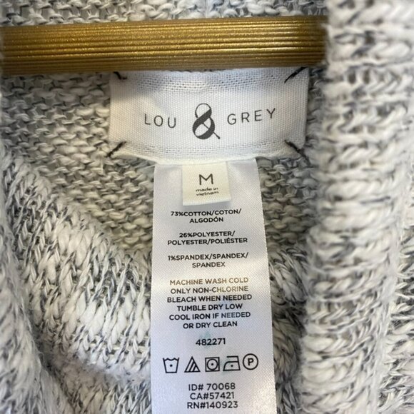 Lou & Grey Marled Knit Oversized Cowl Neck Poncho Sweater - Picture 6 of 10